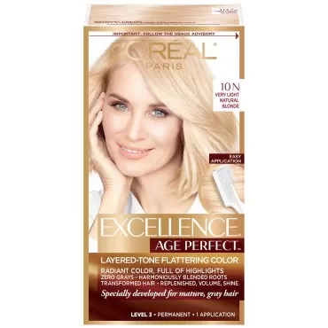 L'Oreal Paris Hair Color Excellence Age Perfect Layered-Tone Flattering Color Dye, Very Light Natural Blonde