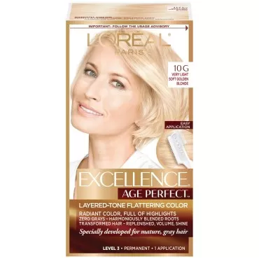 L'Oreal Paris Hair Color Excellence Age Perfect Layered-Tone Flattering Color Dye, Very Light Soft Golden Blonde