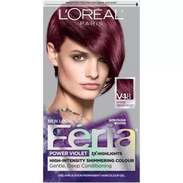 Feria Hair Color, V48, Intense Medium Violet (Packaging May Vary)