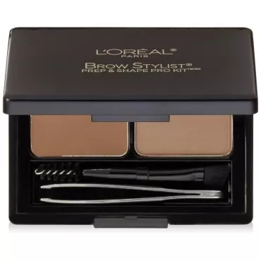 L'Oréal Paris Brow Stylist Prep and Shape Pro Brow Kit, Light to Medium, 0.12 oz.