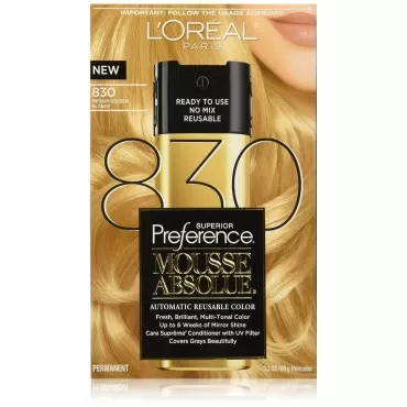 L'Oreal Paris Superior Preference Mousse Absolue, 830 Medium Golden Blonde