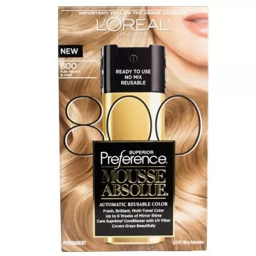 L'Oreal Paris Superior Preference Mousse Absolue, 800 Pure Medium Blonde