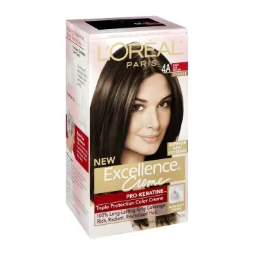 L'Oreal Paris Excellence Creme Haircolor, Dark Ash Brown [4A] (Cooler) 1 ea (Pack of 6)