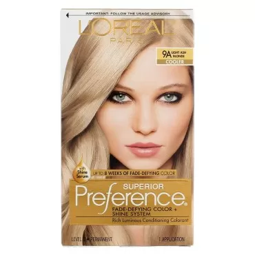 L'Oreal Superior Preference Light Ash Blonde 9A Cooler,1 Each (Pack of 3)