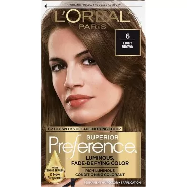 L'Oreal Superior Preference - 6 Light Brown (Natural) 1 Each (Pack of 4)