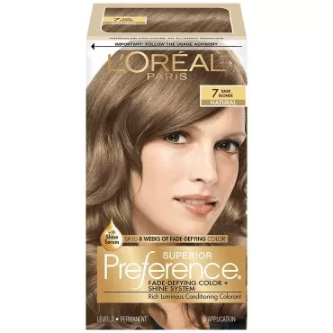 L'Oreal Superior Preference - 7 Dark Blonde (Natural) 1 Each (Pack of 4)