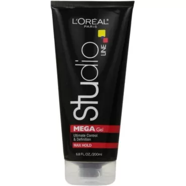 L'Oreal Studio Line Head Lock Mega Hard Hold Gel 6.80 oz (Pack of 8)
