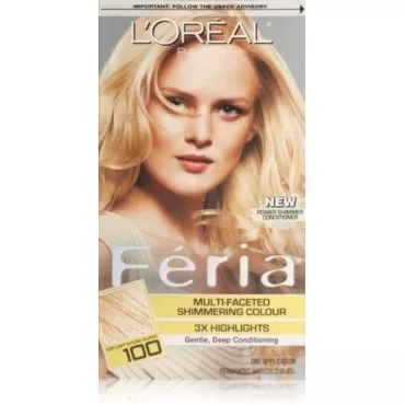 L'Oreal Paris Feria Multi-Faceted Shimmering Color, Very Light Natural Blonde [100] 1 ea (Pack of 12)