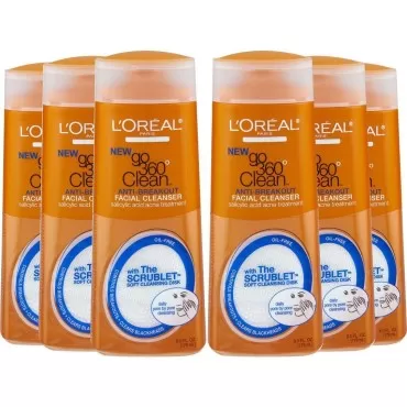 L'Oreal Paris Go 360 Clean, Anti-Breakout Facial Cleanser, 6 Ounce (Pack of 6)
