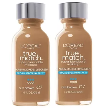 L'Oreal Paris True Match Super Blendable Makeup, Nut Brown [C7] 1 oz (Pack of 4)