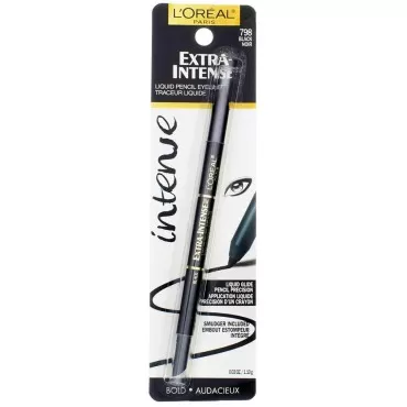 L'Oreal Extra-Intense Liquid Pencil Eyeliner, Black [798] 0.03 oz (Pack of 6)