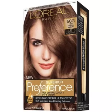 L'Oreal Paris Superior Preference Permanent Color, 5CG Iced Golden Brown 1 ea (Pack of 10)