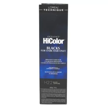 Loreal Excel Hicolor H22 Tube Black Sapphire 1.74oz (2 Pack)