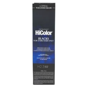 Loreal Excel Hicolor H23 Tube Black Plum 1.74oz (6 Pack)
