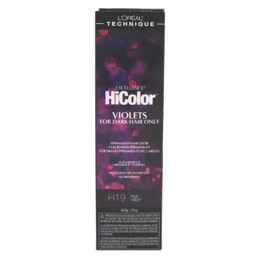 Loreal Excellence Hicolor H19 Tube True Violet 1.74 Ounce (51ml) (2 Pack)