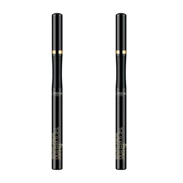 L'Oreal Paris Makeup Infallible Super Slim Long-Lasting Liquid Eyeliner, Ultra-Fine Felt Tip, Quick Drying Formula, Glides on Smoothly, Black, 0.03 fl oz., 2 Count