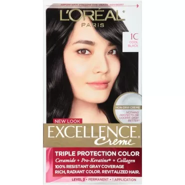 L'Oreal Paris Excellence Creme, 1C Cool Black,
