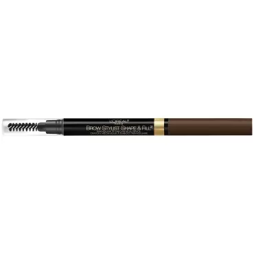 L'Oreal Paris Cosmetics Brow Stylist Shape and Fill Pencil, Dark Brunette, 0.008 Ounce