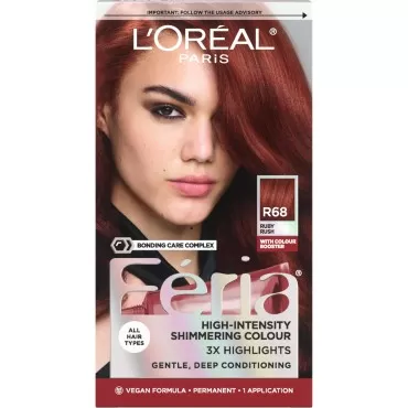 L'Oreal Paris Feria Multi-Faceted Shimmering Color Power Red Rich Auburn True Red, R68