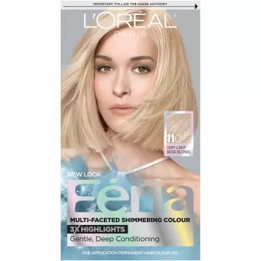 L'Oreal Paris Feria Multi-Faceted Shimmering Color, 110 Starlet (Very Light Beige Blonde)