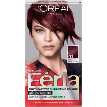 L'Oreal Paris Feria Multi-Faceted Shimmering Color, 41 Crushed Garnet (Rich Mahogany)