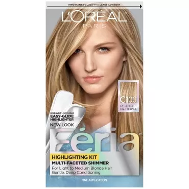 L'Oreal Paris Feria Multi-Faceted Shimmering Color, C100 Star Lights Extreme (Highlighting Kit)