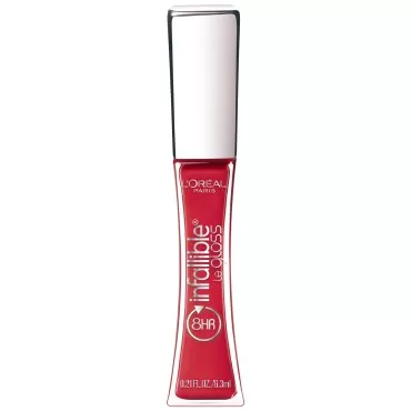 L'Oréal Paris Infallible 8 HR Pro Gloss, Red Fatale, 0.21 fl. oz.