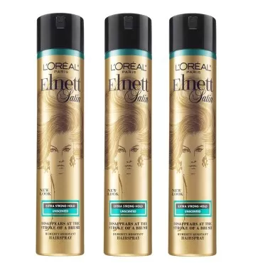 L'Oréal Paris Elnett Satin Extra Strong Hold Hairspray - Unscented, 3 Count