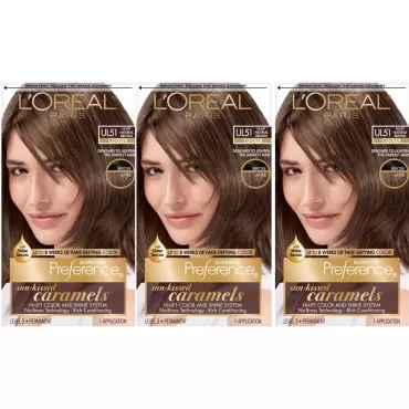 L'Oreal Paris Hair Color Superior Preference Permanent Hair Color, U51, 3 Count
