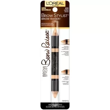 L'Oreal Paris Cosmetics Stylist Brow Raiser Highlighter Duo, Medium, 0.16 Ounce