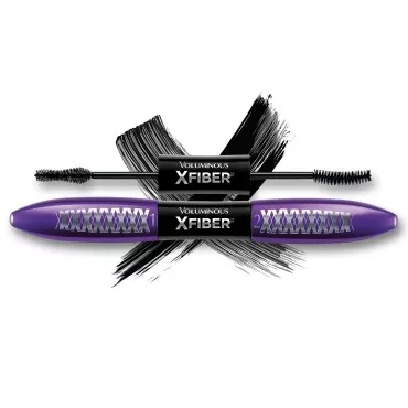 L'Oreal Paris Makeup Voluminous X Fiber Waterproof Mascara with Black Primer, Blackest Black, 1 Tube