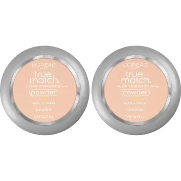 L'Oreal Paris Cosmetics True Match Super-Blendable Powder, Light Ivory, 2 Count