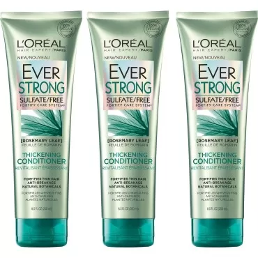 L'Oreal Paris Hair Care Everstrong Sulfate Free Thickening Conditioner, 3 Count
