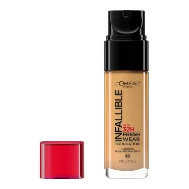 L'Oreal Paris Makeup Infallible Up to 32 Hour Fresh Wear Lightweight Foundation, 500 Honey Bisque, 1 Fl Oz, Packaging May Vary
