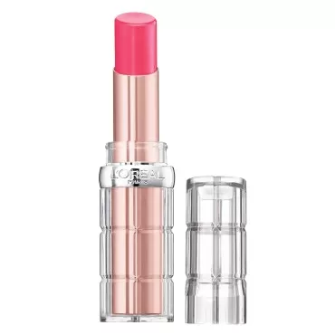 L'Oreal Paris Makeup Colour Riche Plump and Shine Lipstick, for Glossy, Radiant, Visibly Fuller Lips with an All-Day Moisturized Feel, Guava Plump, 0.1 oz.