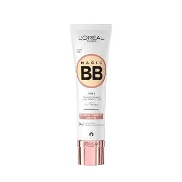 L'Oreal Paris BB Cream C'est Magic 02 Light, Ultra-Lightweight, Infused with Natural Ingredients Fig Extract, Pro-vitamin B5 and Vitamin E, SPF 20