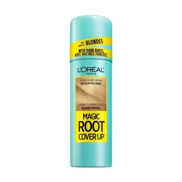 L'Oreal Paris Magic Root Cover Up Hair Color Magic Root Cover Up Concealer Spray For Blondes with Dark Roots, Ammonia and Peroxide Free, Medium Blonde, 2 fl; oz.