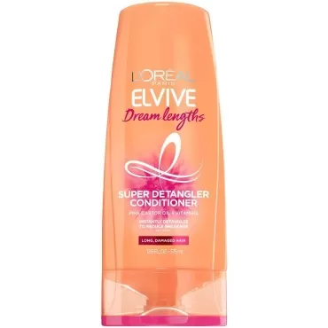 L'Oreal Paris Elvive Dream Lengths Super Detangling Conditioner with Fine Castor Oil and Vitamins B3 and B5 for Long, Damaged Hair, Instantly Detangles to Reduce Breakage With System, 12.6 Fl Oz