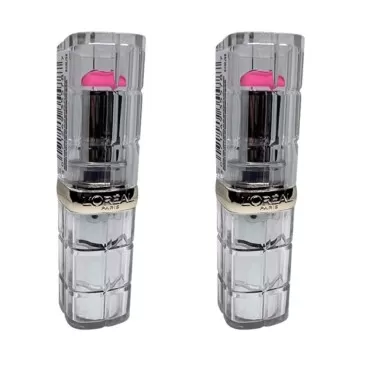 L'Oreal Paris Pack of 2 Colour Riche Shine Lipstick, Glazed Pink # 914