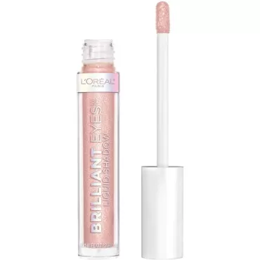 L'Oreal Paris Brilliant Eyes Shimmer Liquid Eye Shadow, Longwearing Lasting Shimmer, Crease Resistant, Flake-Proof, Precision Applicator, Quick Dry, Non-Greasy, Paradise Star, 0.1 oz.