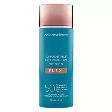 Colorescience 50 to 70 SPF Total Protection Face Shield Flex SPF 50, Zinc Oxide Formula, Tan, 1.8 fl. oz.