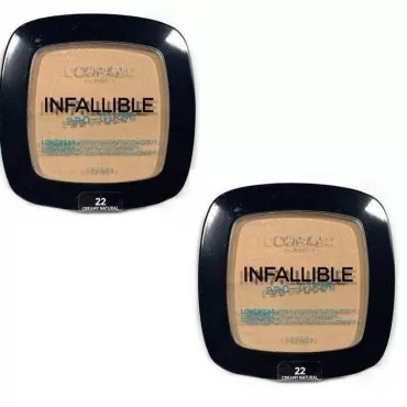 Pack of 2 L'Oreal Paris Infallible Pro Glow Lasting Glow Powder, Creamy Natural (22)