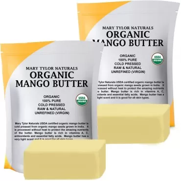 Mary Tylor Naturals Pure and Natural Mango Butter 2 lb - Cold Pressed, Unrefined,Raw Pure Mango Butter - Great for DIY projects and can be used for skin, hair and nails.