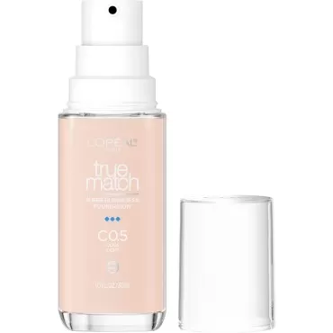 L'Oreal Paris True Match Super-Blendable Foundation, Medium Coverage Liquid Foundation Makeup, C0.5, Light, 1 Fl Oz