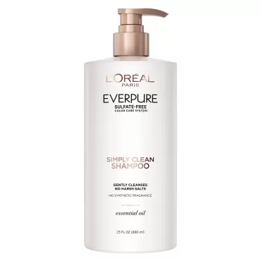 L'Oreal Paris EverPure Sulfate Free Simply Clean Shampoo, Hydrating Hair Care with Rosemary Essential Oils, 23 Fl Oz