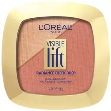 L'Oreal Paris Visible Lift Radiance Cheek Duo Powder, Satin Finish, for Female