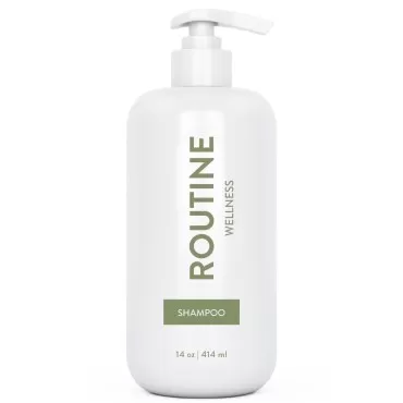 Routine Wellness Shampoo for Stronger Hair - Biotin | Vegan | Color Safe | Sulfate-Free | Clinically Tested | Nourishing Oils and Vitamins - Sage & Bergamot 14oz