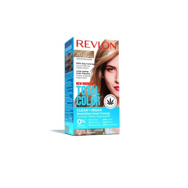 Revlon Total Color Permanent Hair Color, Clean and Vegan, 100% Gray Coverage Hair Dye, 70 Dark Natural Blonde, 3.5 oz