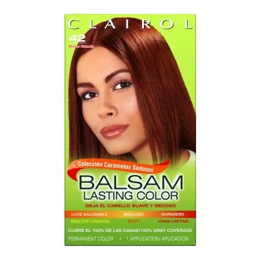 Clairol Balsam Lasting Color Crème Caramelos Sedosos Collection 42 Medium Auburn (Pack of 3)