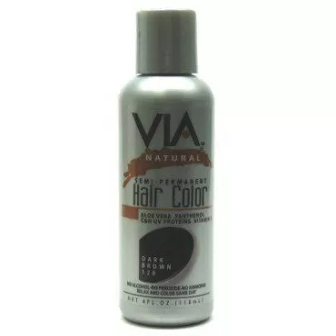 Via Natural Semi Perm Color # 120 Dark Brown 4 oz....